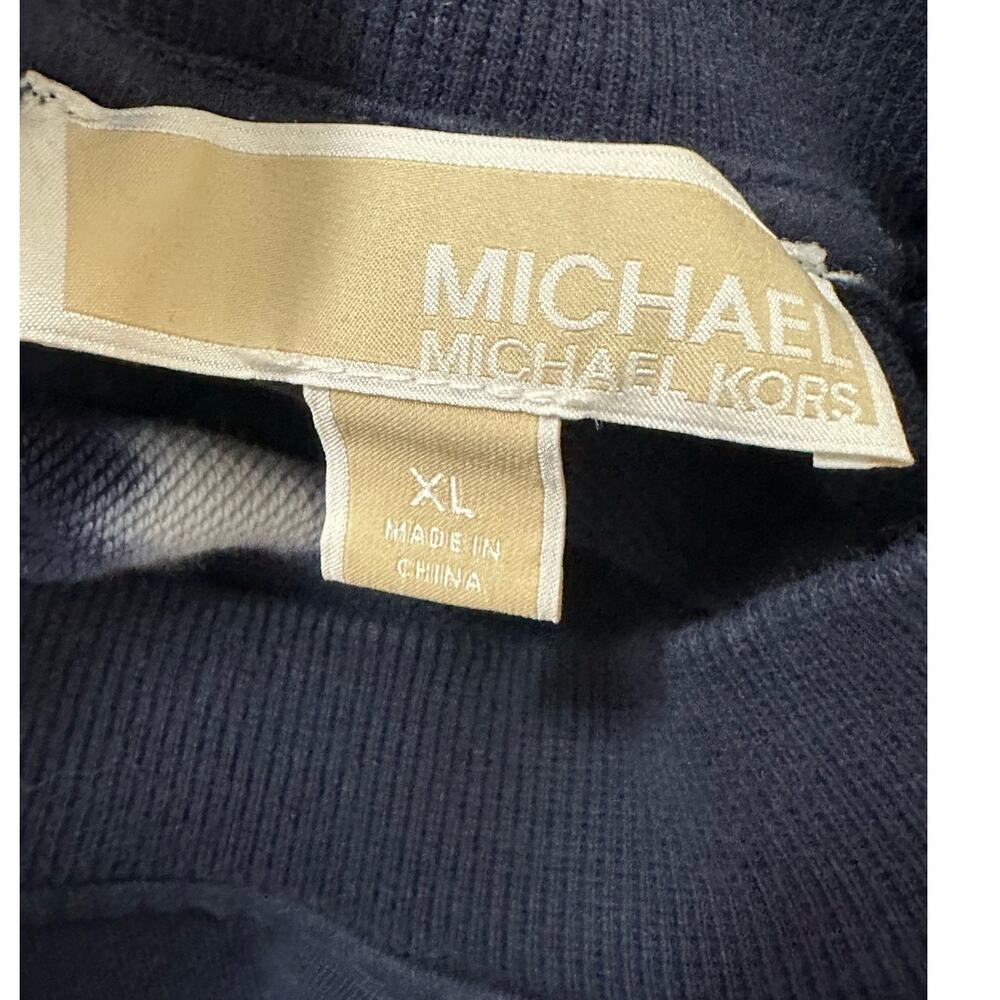 Michael Kors blue white tie dye organic cotton short sleeves dress size XL - Picture 3 of 12